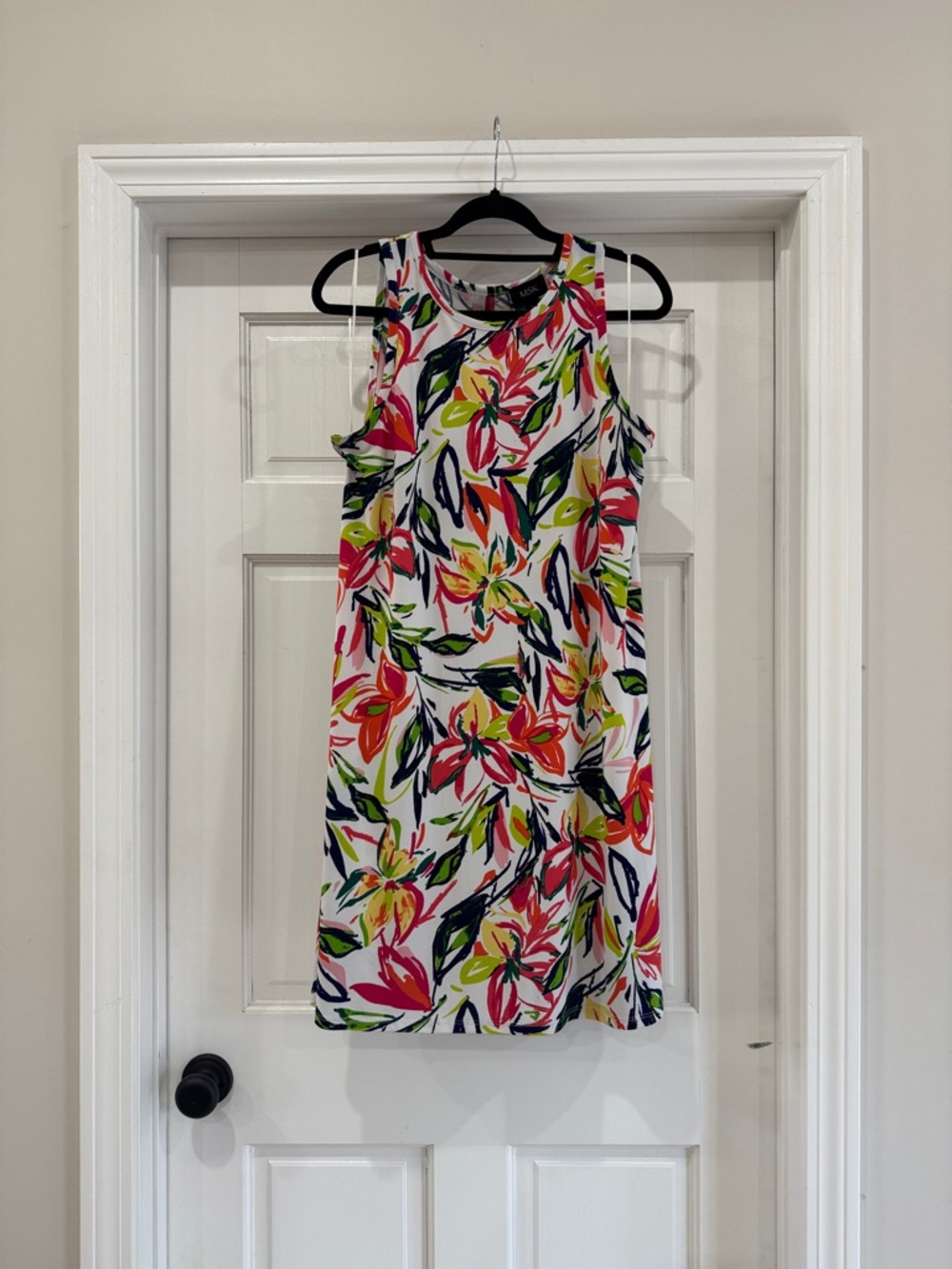 MSK Sleeveless Floral Mini Dress in White, Pink, Yellow, Green, Navy